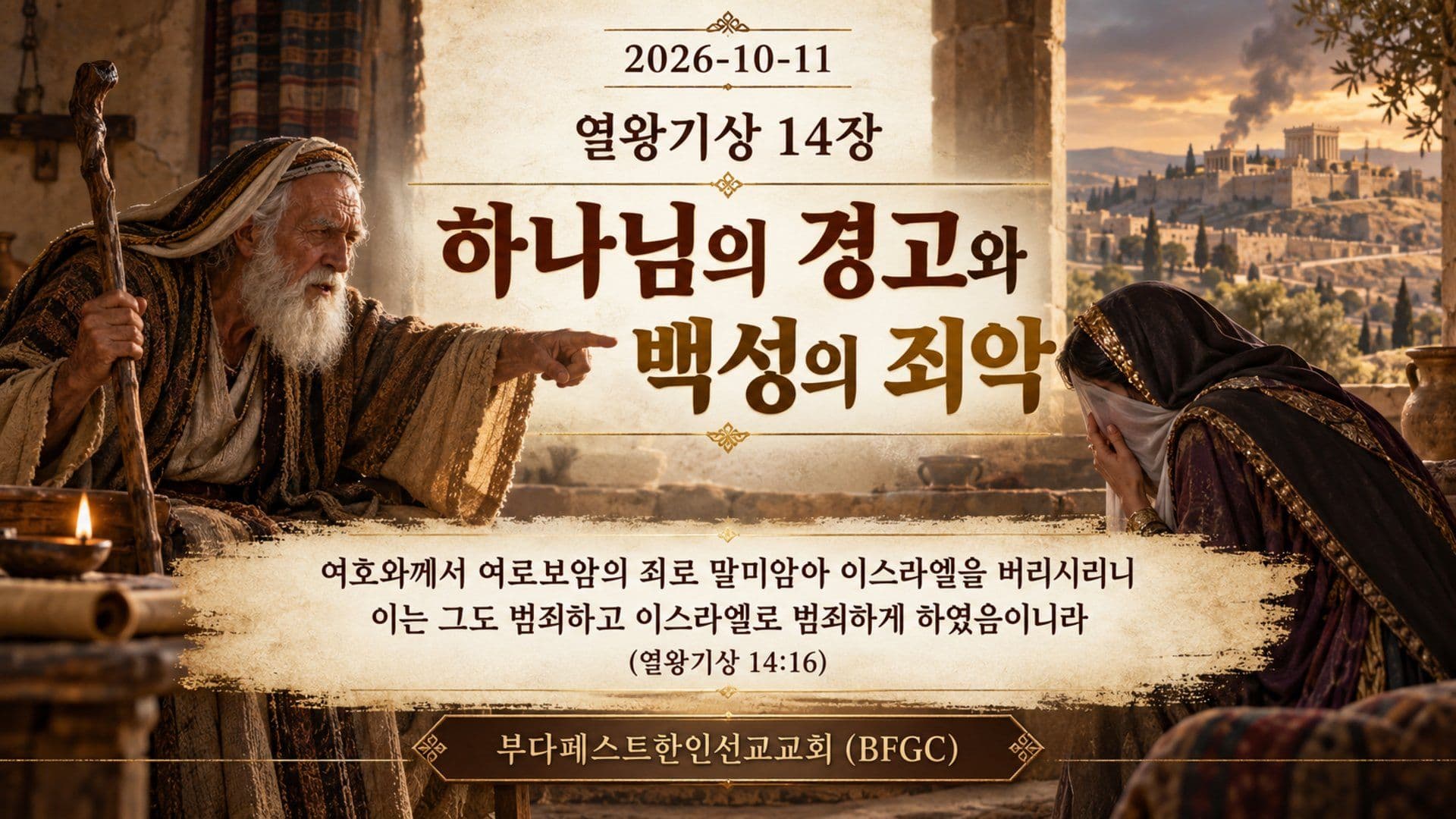 하나님의 경고와 백성의 죄악